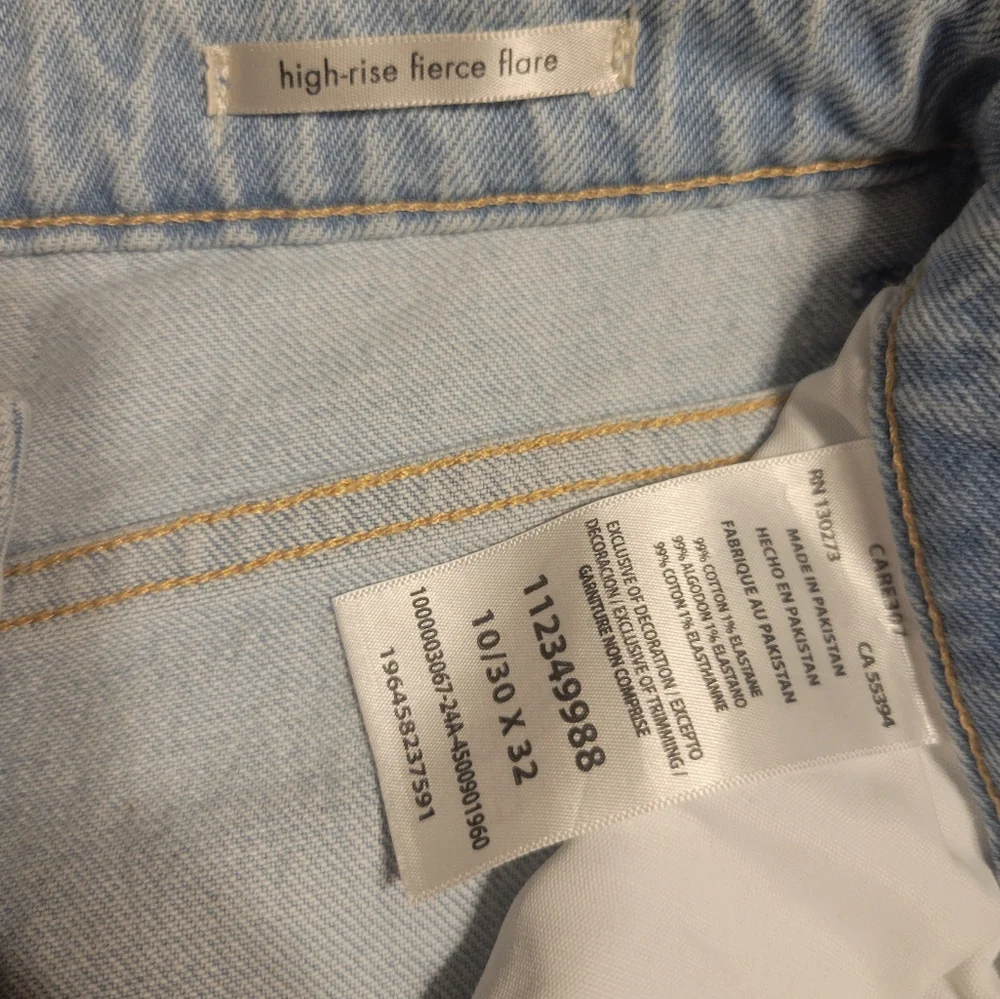 Wrangler Light Blue Flare Jeans with Red & Navy Pocket Stitching